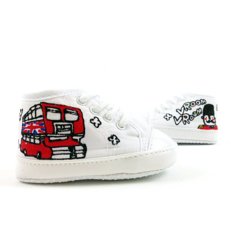 Double Decker Bus Baby Shoes