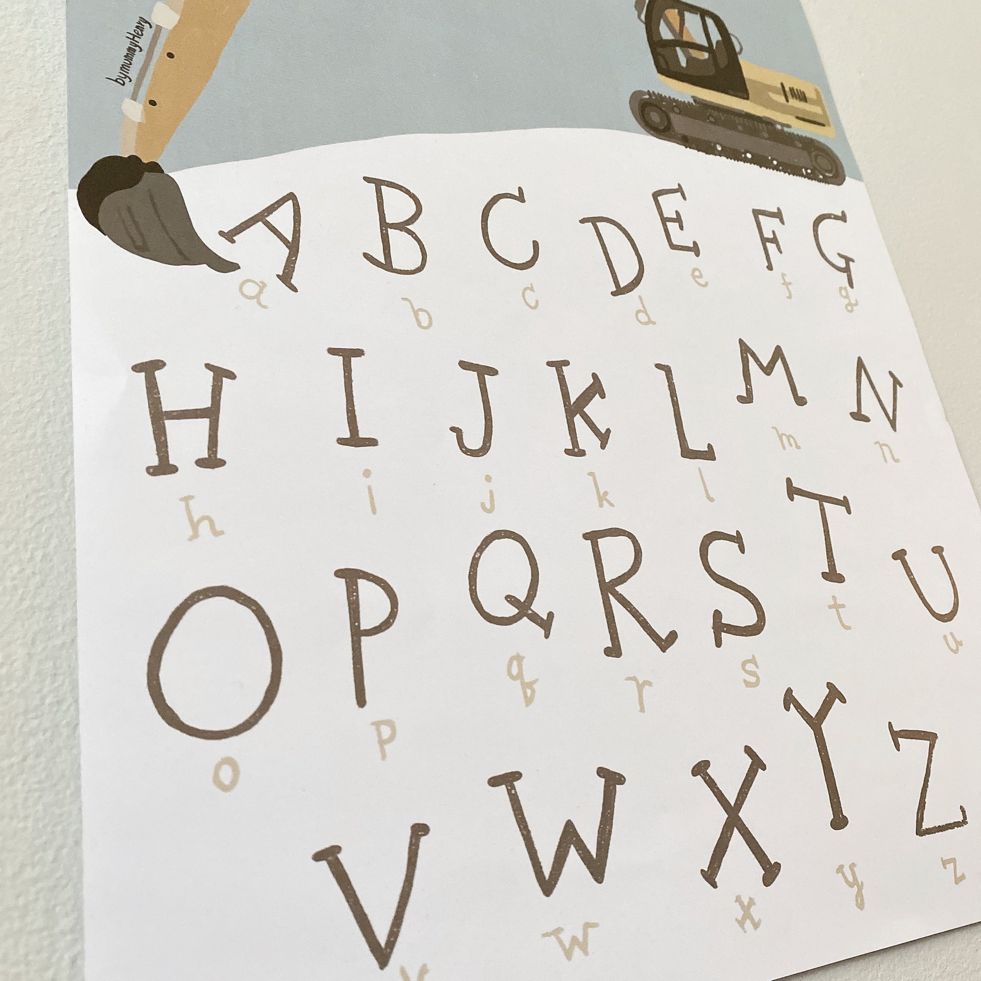 Digger Alphabet Educational Poster