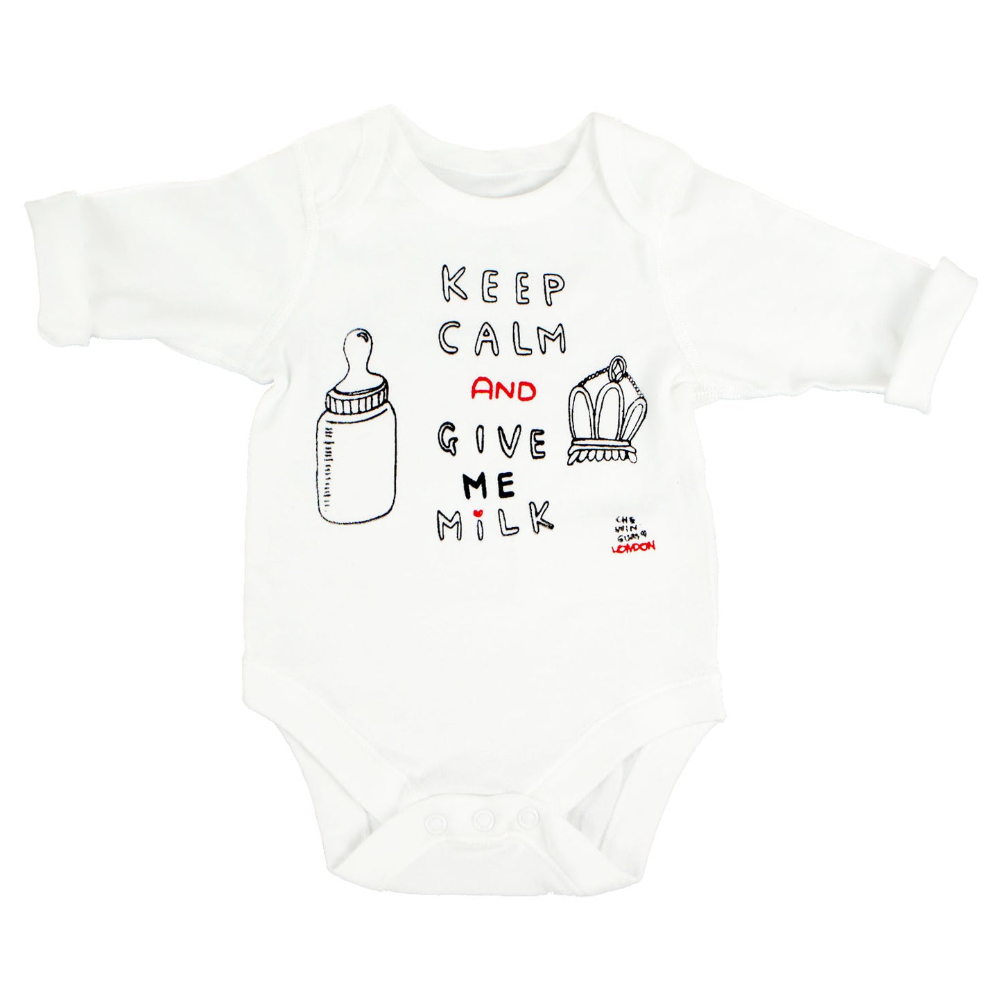 Keep Calm and Give Me Milk Bodysuit